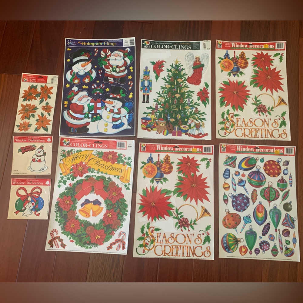 Vintage Window Christmas Color-Clings